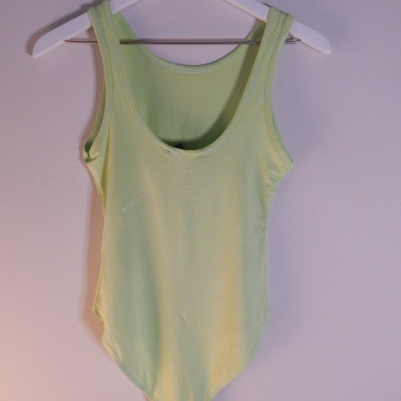 Blue & Neon Green Striped Bodysuit - Picture 2 of 5